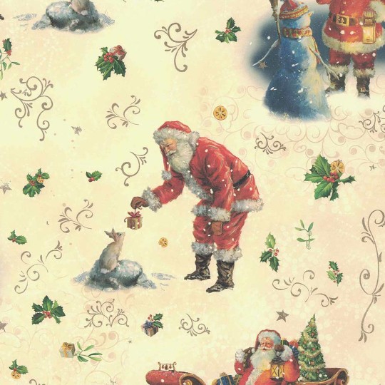 Old Fashioned Santa Christmas Paper ~ Kartos Italy